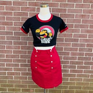 Classmate Red Hight Waist Skirt Size Small (4)